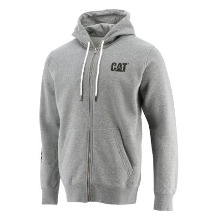 Caterpillar Foundation Fz Dm Hooded Sweatshirt Philippines - Mens Hoodies - Dark Grey 73064GRIQ